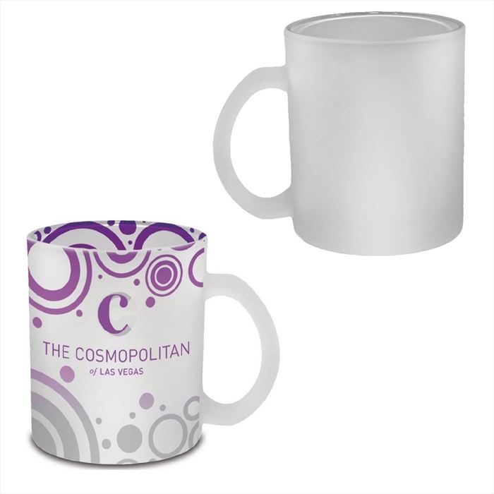 DX8102 11 Oz. Frosted Glass Mug With Full Color Custom Imprint